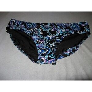 Lands End PAISLEY Multicolor Bikini Bottom  Women Swim Panties Size 18 NWOT